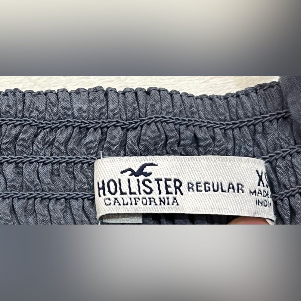 Hollister California Women’s Blue Eyelet Dress with Smocked Top Adjustable Strap - Picture 8 of 15